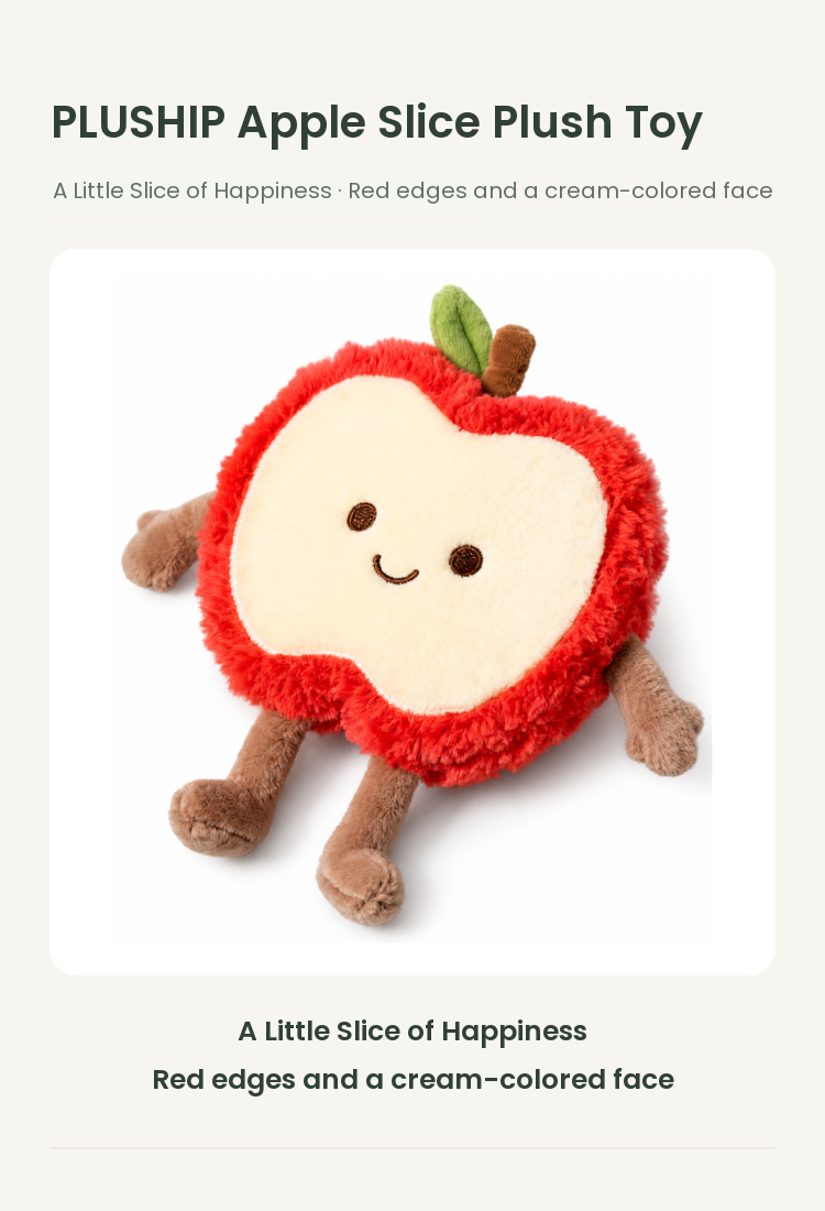 PLUSHIP Apple Slice Plush Toy - detail 01