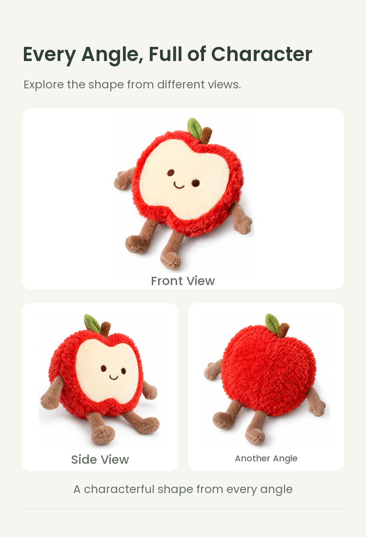 PLUSHIP Apple Slice Plush Toy - detail 04