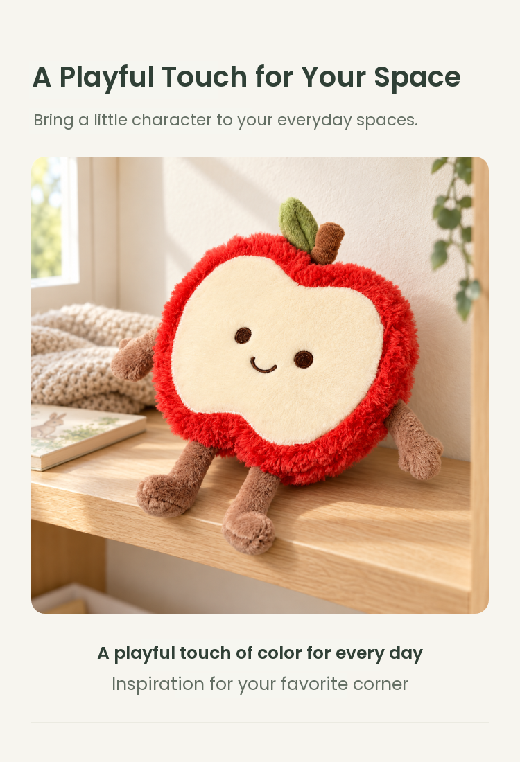 PLUSHIP Apple Slice Plush Toy - detail 05
