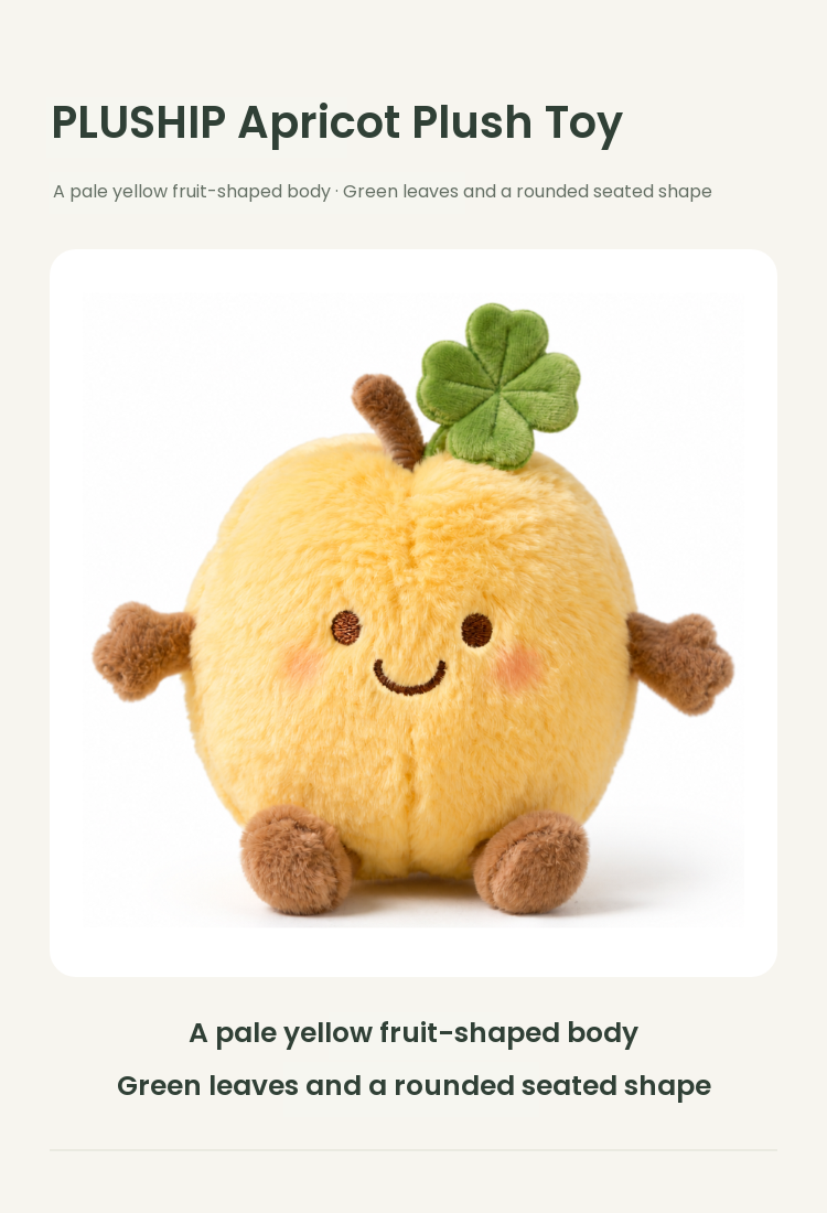 PLUSHIP Apricot Plush Toy - detail 01