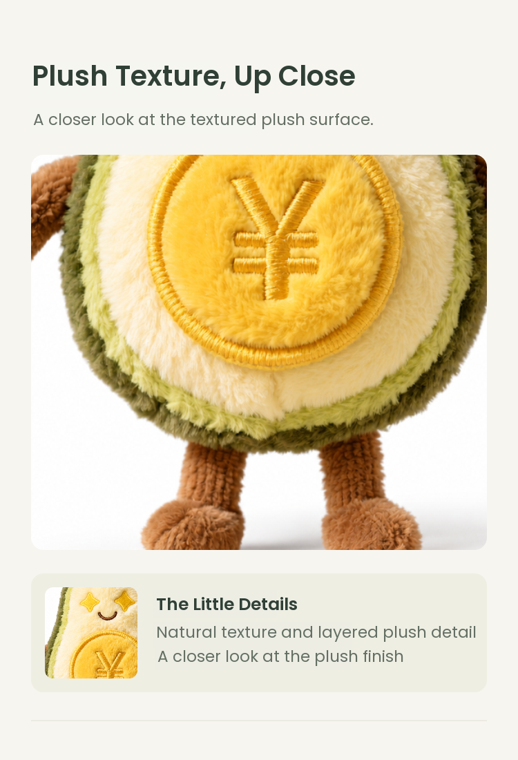 PLUSHIP Avocado Plush Toy - detail 02