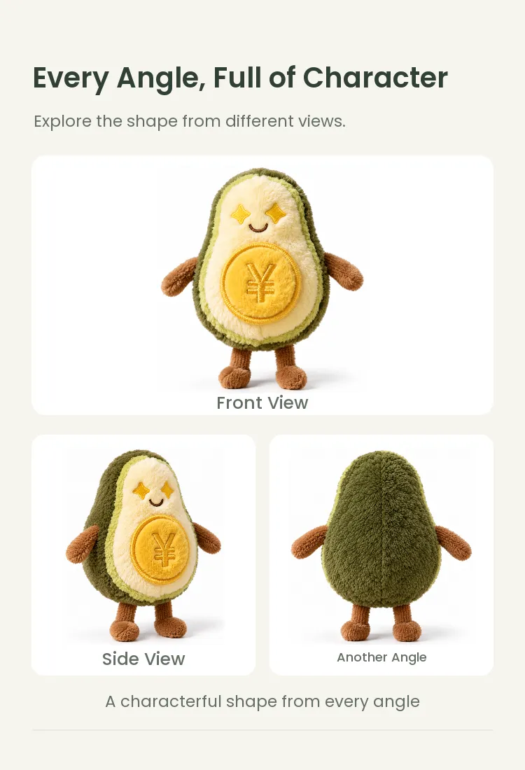 PLUSHIP Avocado Plush Toy - detail 4
