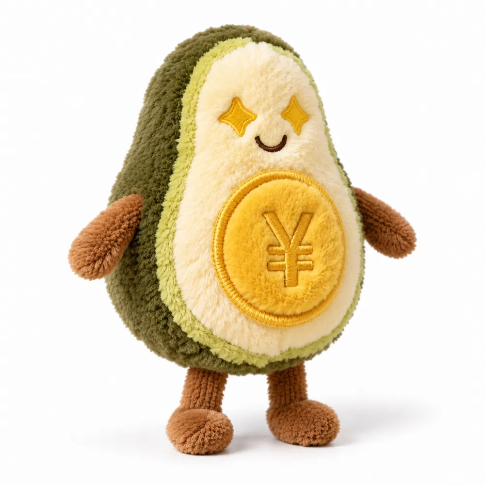 PLUSHIP Avocado Plush Toy - product view 01
