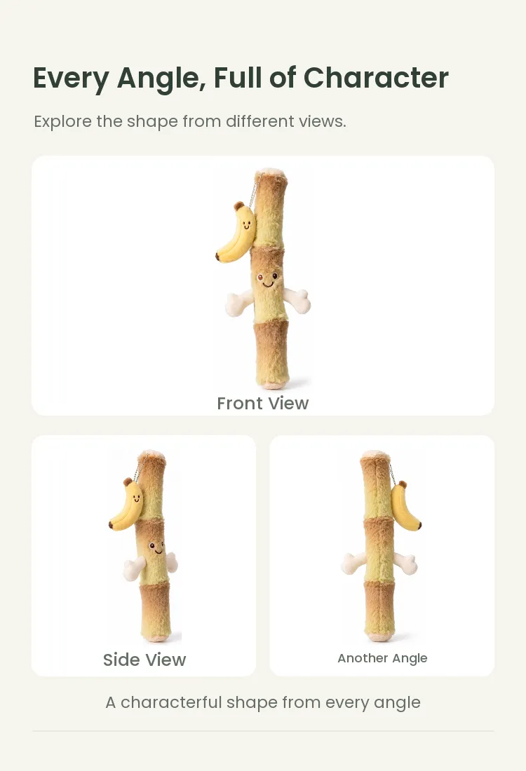 PLUSHIP Banana and Sugarcane Plush Toy - detail 4