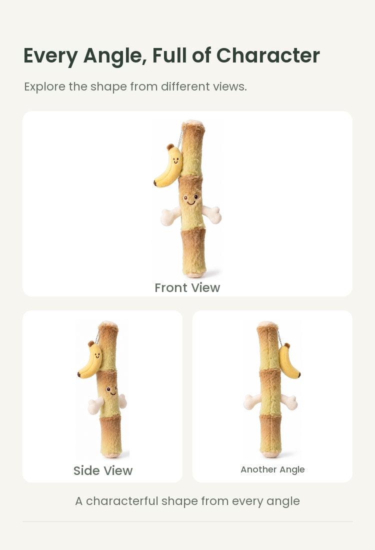 PLUSHIP Banana and Sugarcane Plush Toy - detail 04