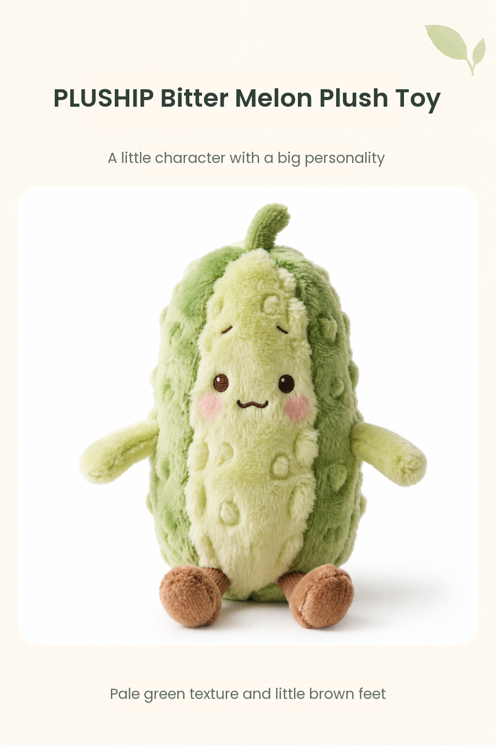 PLUSHIP Bitter Melon Plush Toy - detail 01