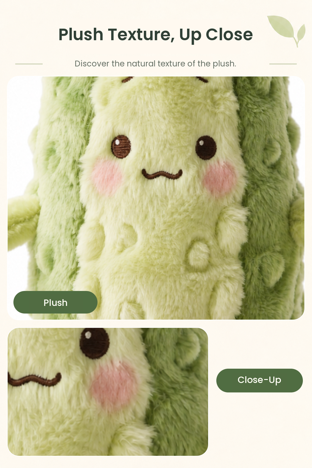 PLUSHIP Bitter Melon Plush Toy - detail 02