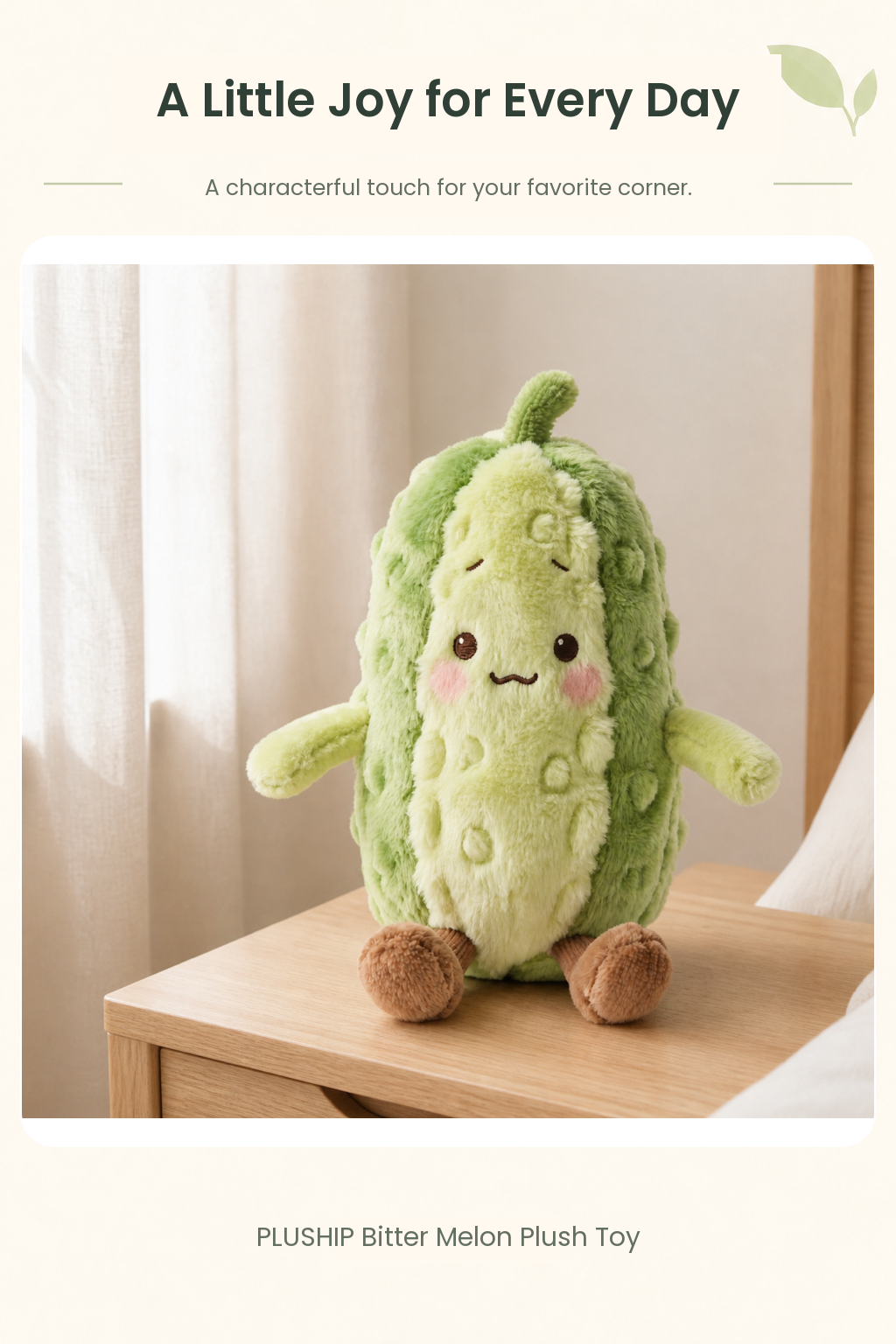 PLUSHIP Bitter Melon Plush Toy - detail 06