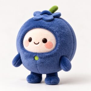 PLUSHIP Blueberry Doll Plush Toy – Green Button - product view 01