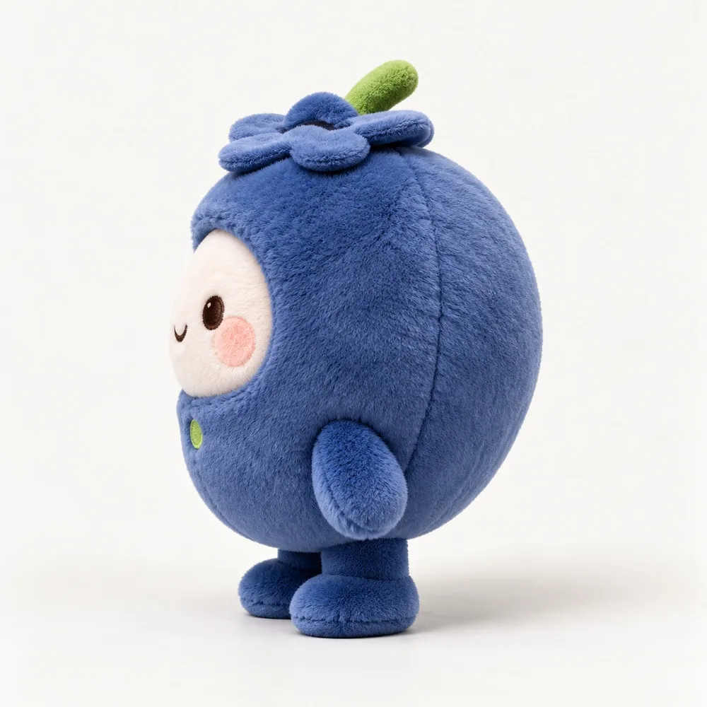 PLUSHIP Blueberry Doll Plush Toy – Green Button - product view 03