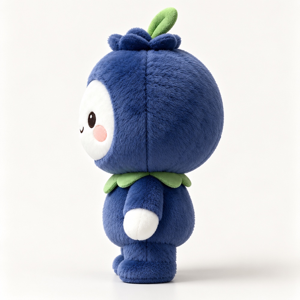 PLUSHIP Blueberry Doll Plush Toy – Leaf Collar - product view 03