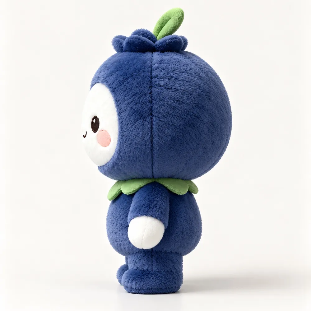 PLUSHIP Blueberry Doll Plush Toy – Leaf Collar - product view 03