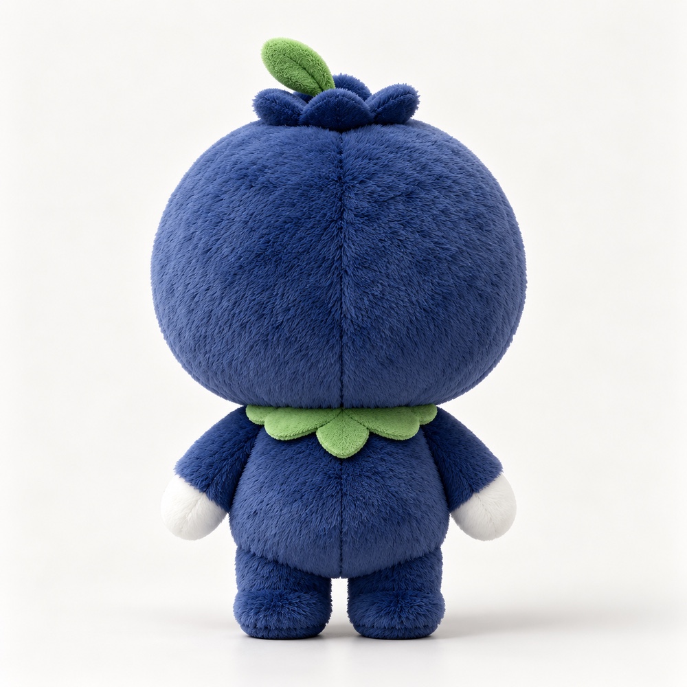 PLUSHIP Blueberry Doll Plush Toy – Leaf Collar - product view 04