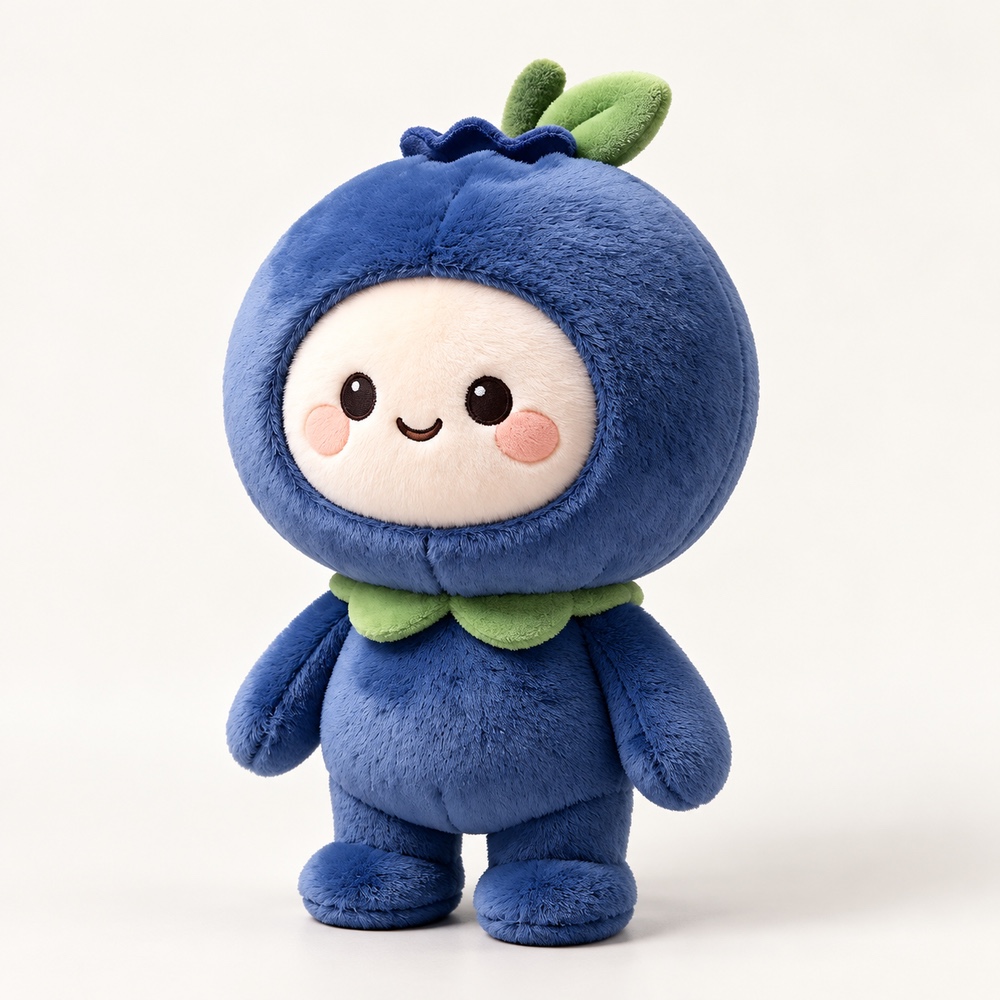 PLUSHIP Blueberry Doll Plush Toy – Pointed Leaves - product view 01