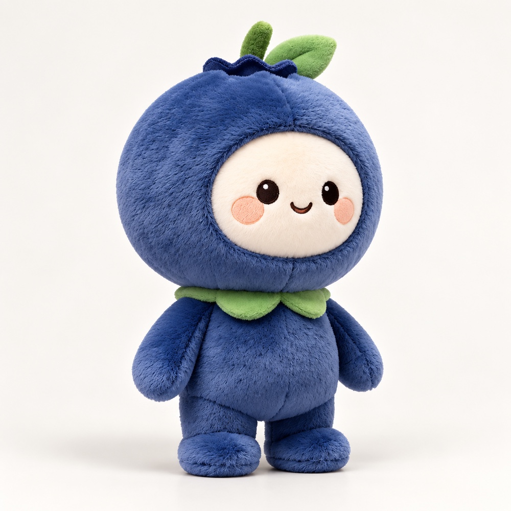 PLUSHIP Blueberry Doll Plush Toy – Pointed Leaves - product view 02