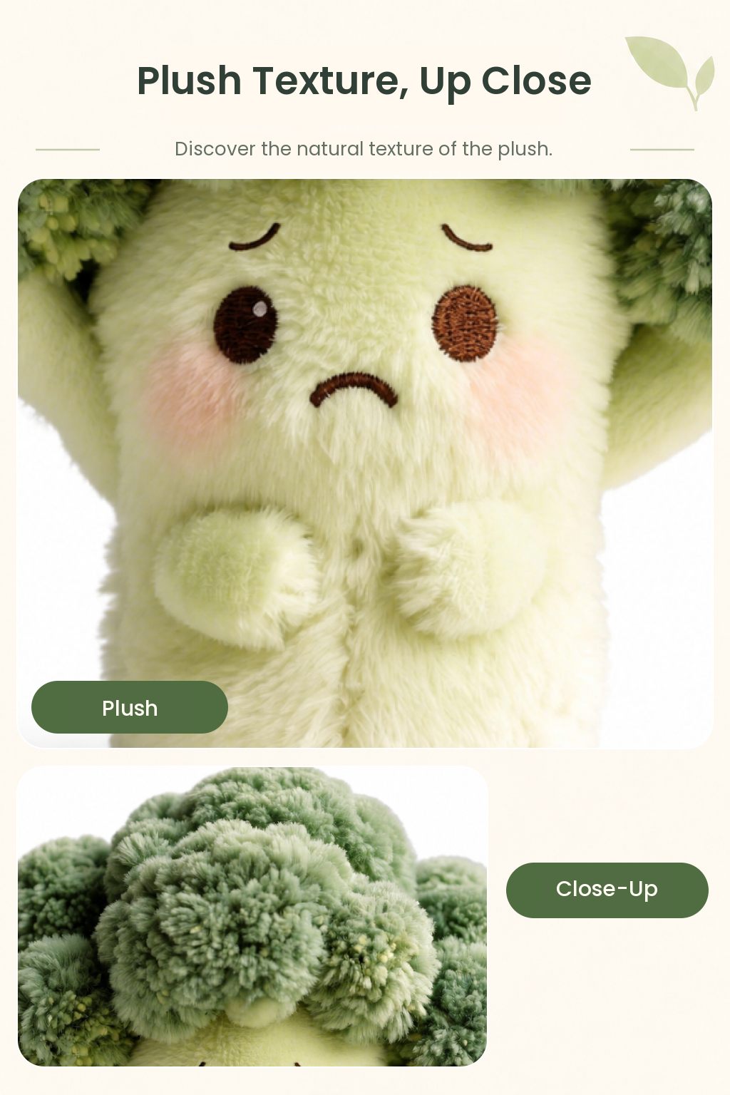 PLUSHIP Broccoli Plush Toy - detail 02