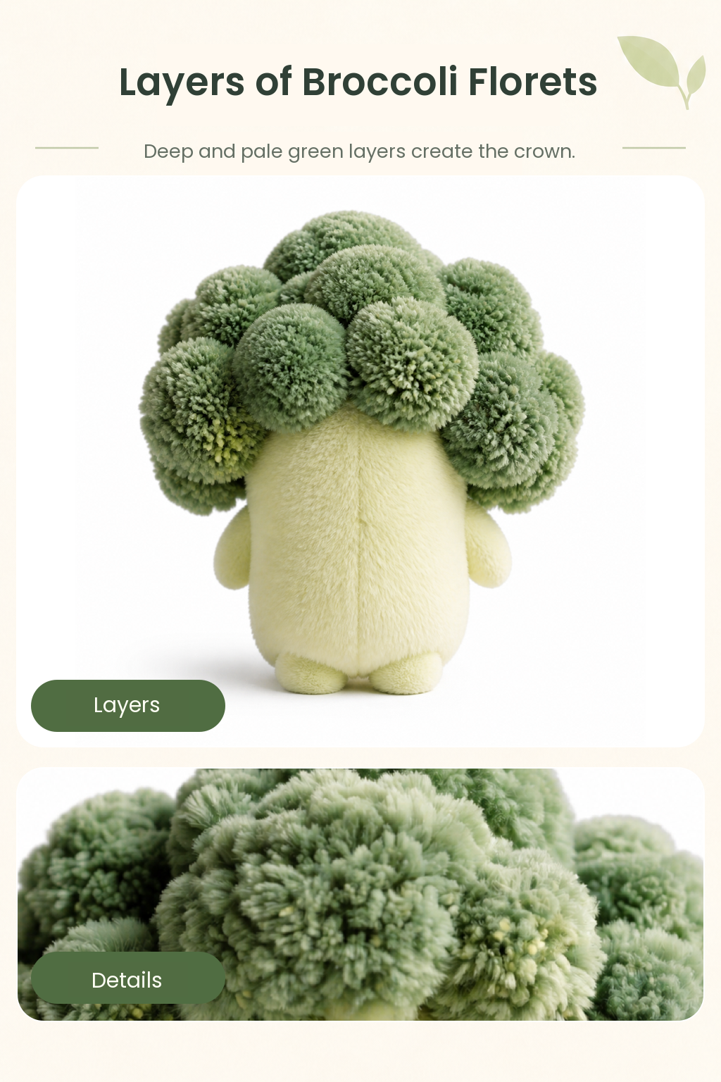 PLUSHIP Broccoli Plush Toy - detail 03