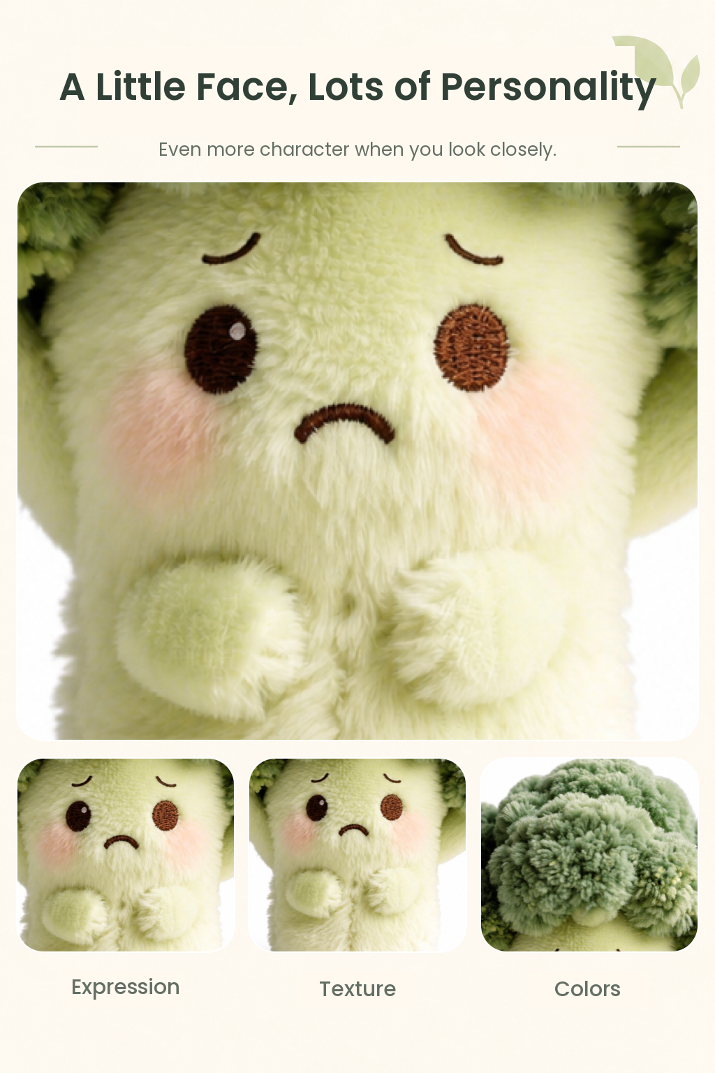 PLUSHIP Broccoli Plush Toy - detail 04