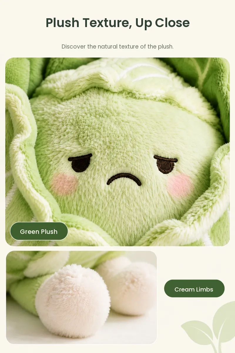 PLUSHIP Cabbage Plush Toy - detail 2