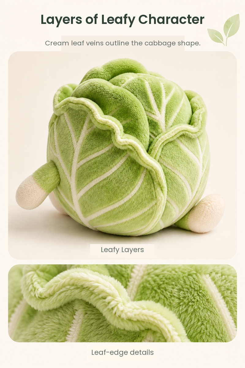 PLUSHIP Cabbage Plush Toy - detail 03
