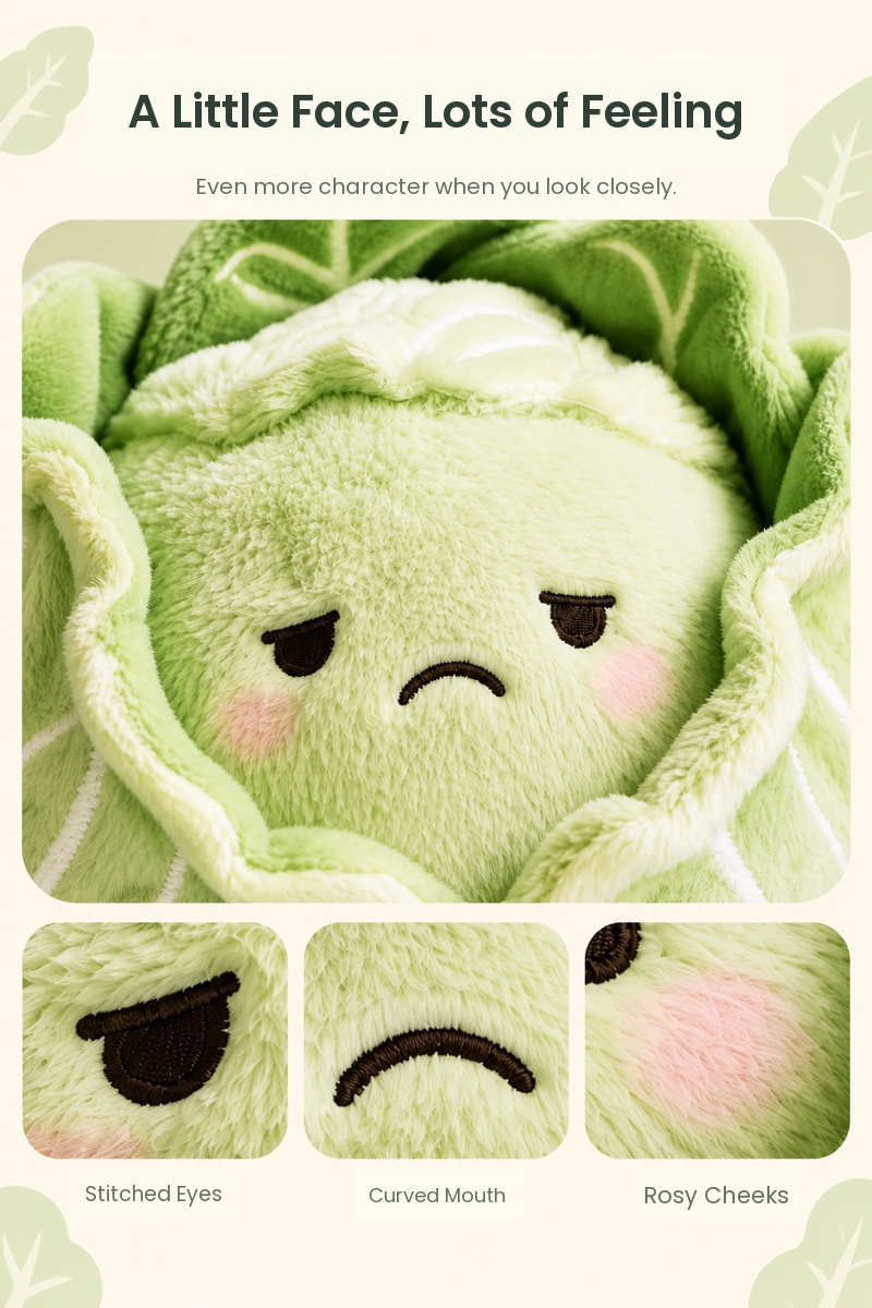 PLUSHIP Cabbage Plush Toy - detail 04