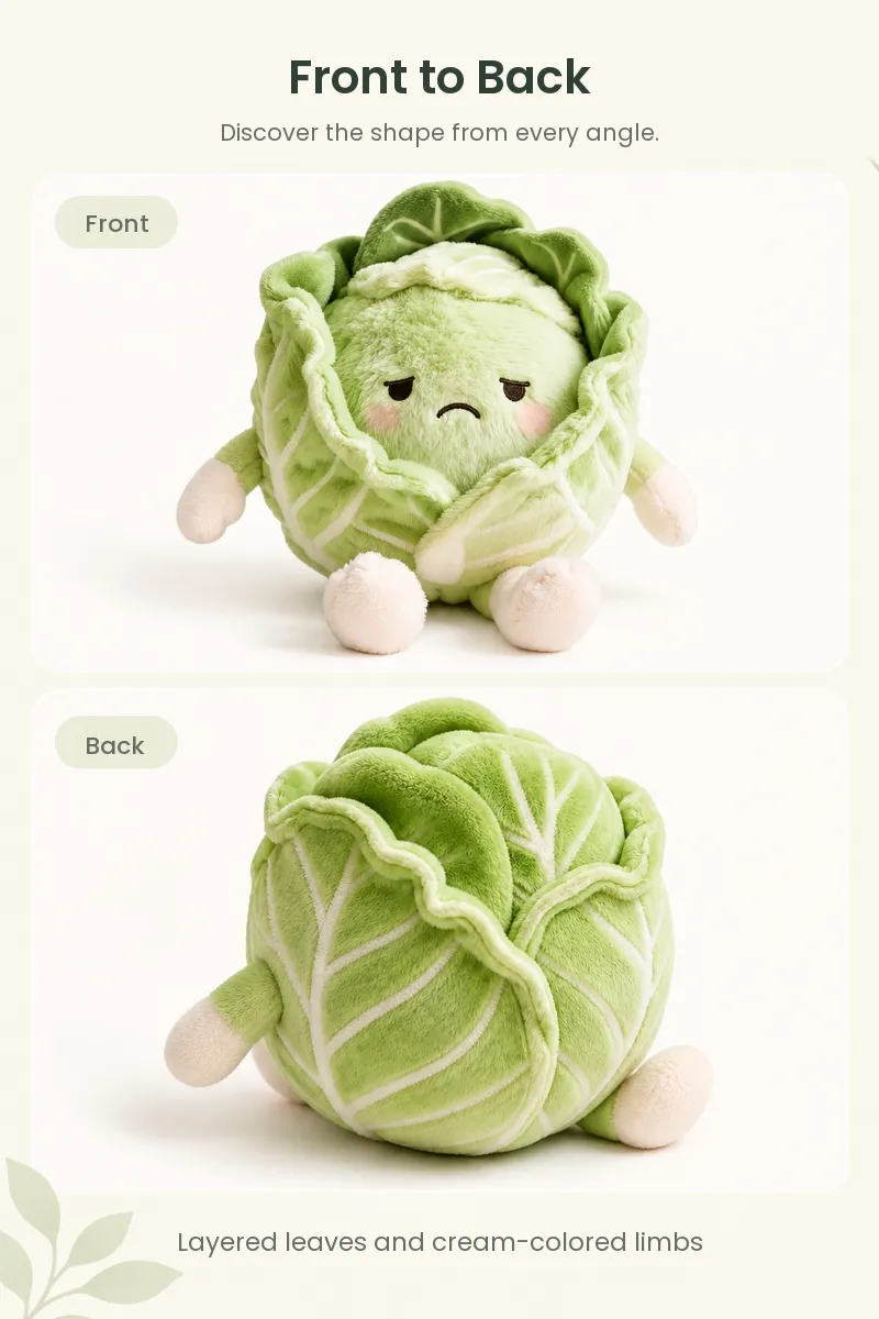 PLUSHIP Cabbage Plush Toy - detail 5