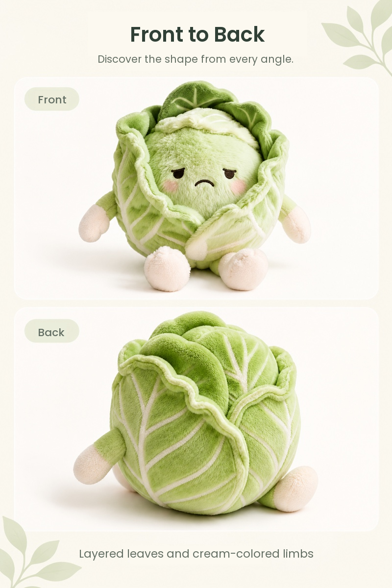 PLUSHIP Cabbage Plush Toy - detail 05