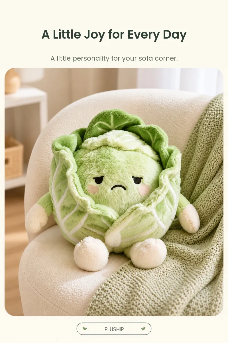 PLUSHIP Cabbage Plush Toy - detail 6
