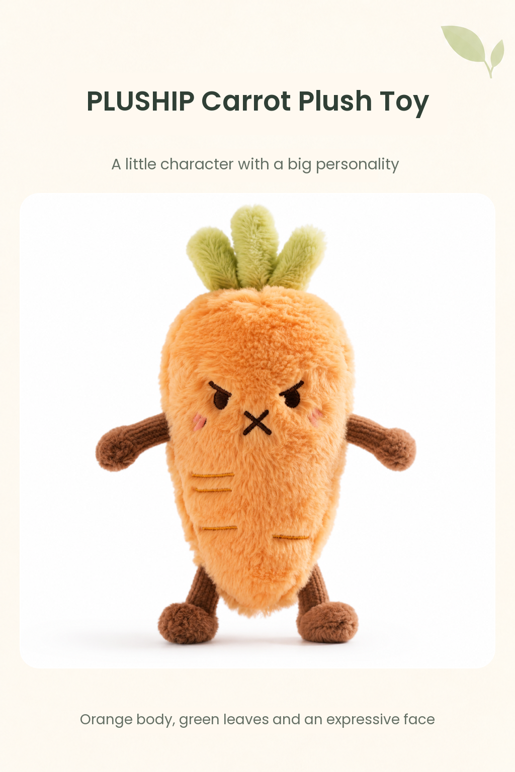 PLUSHIP Carrot Plush Toy - detail 01
