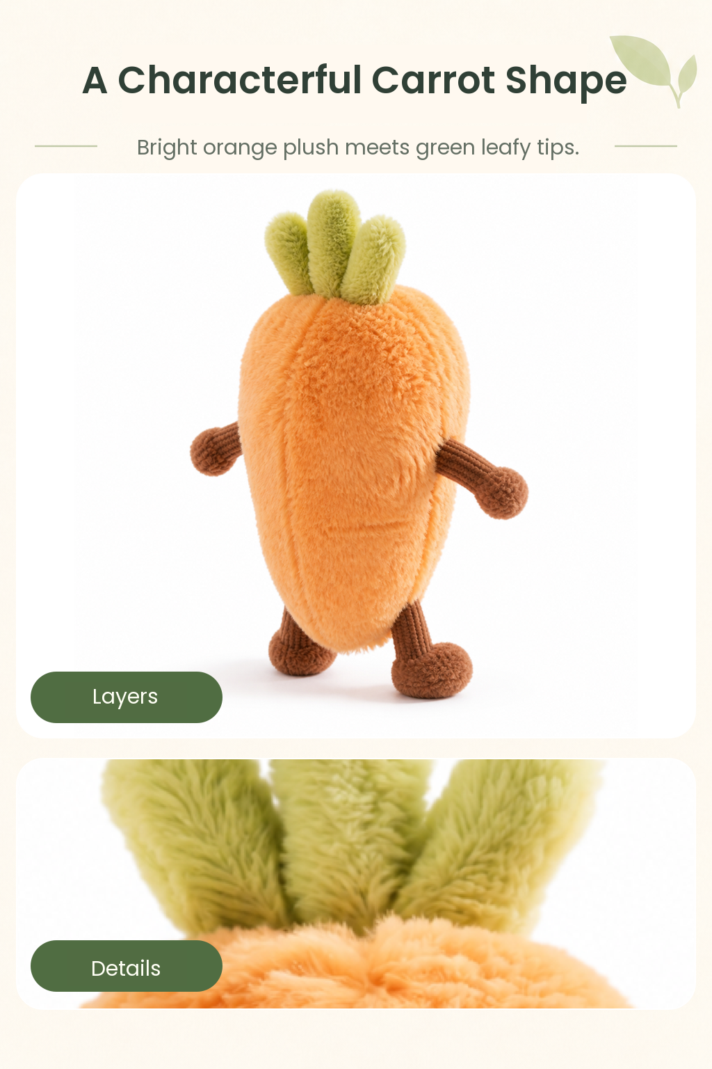 PLUSHIP Carrot Plush Toy - detail 03