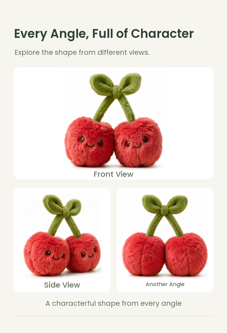 PLUSHIP Cherry Pair Plush Toy - detail 04
