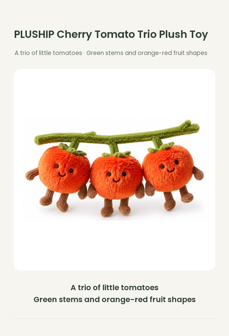 PLUSHIP Cherry Tomato Trio Plush Toy - detail 01