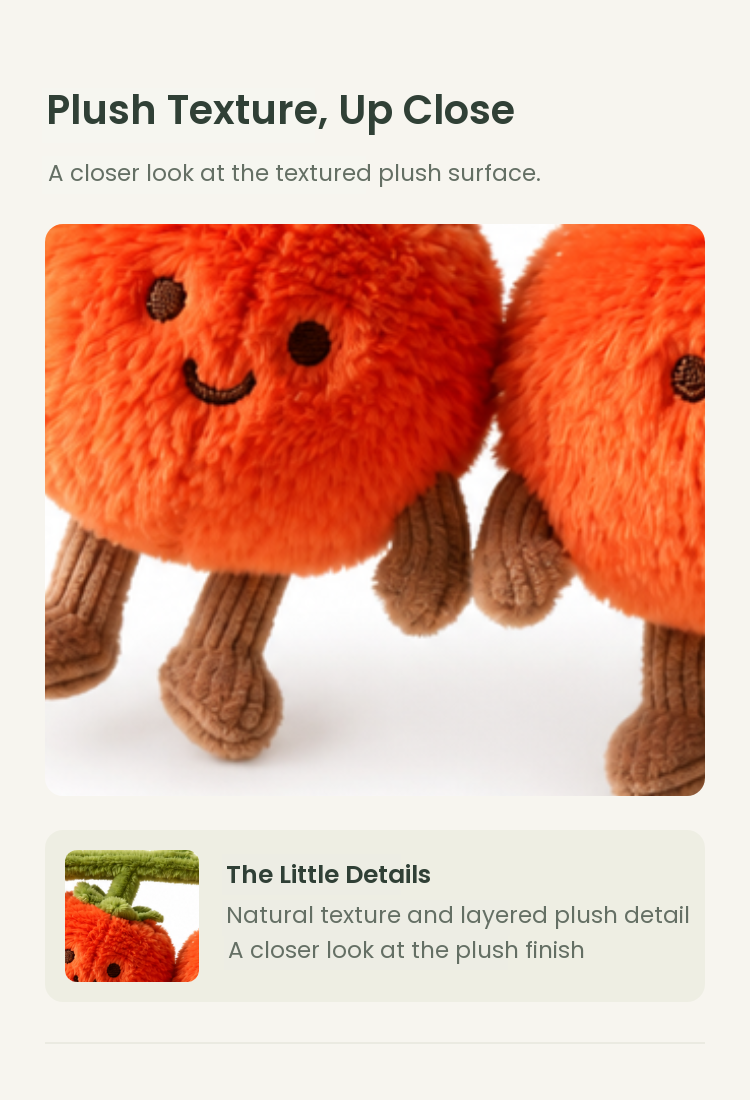 PLUSHIP Cherry Tomato Trio Plush Toy - detail 02