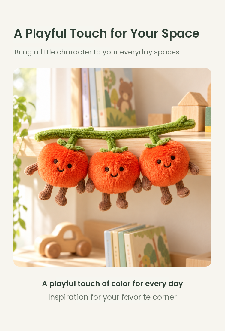 PLUSHIP Cherry Tomato Trio Plush Toy - detail 05