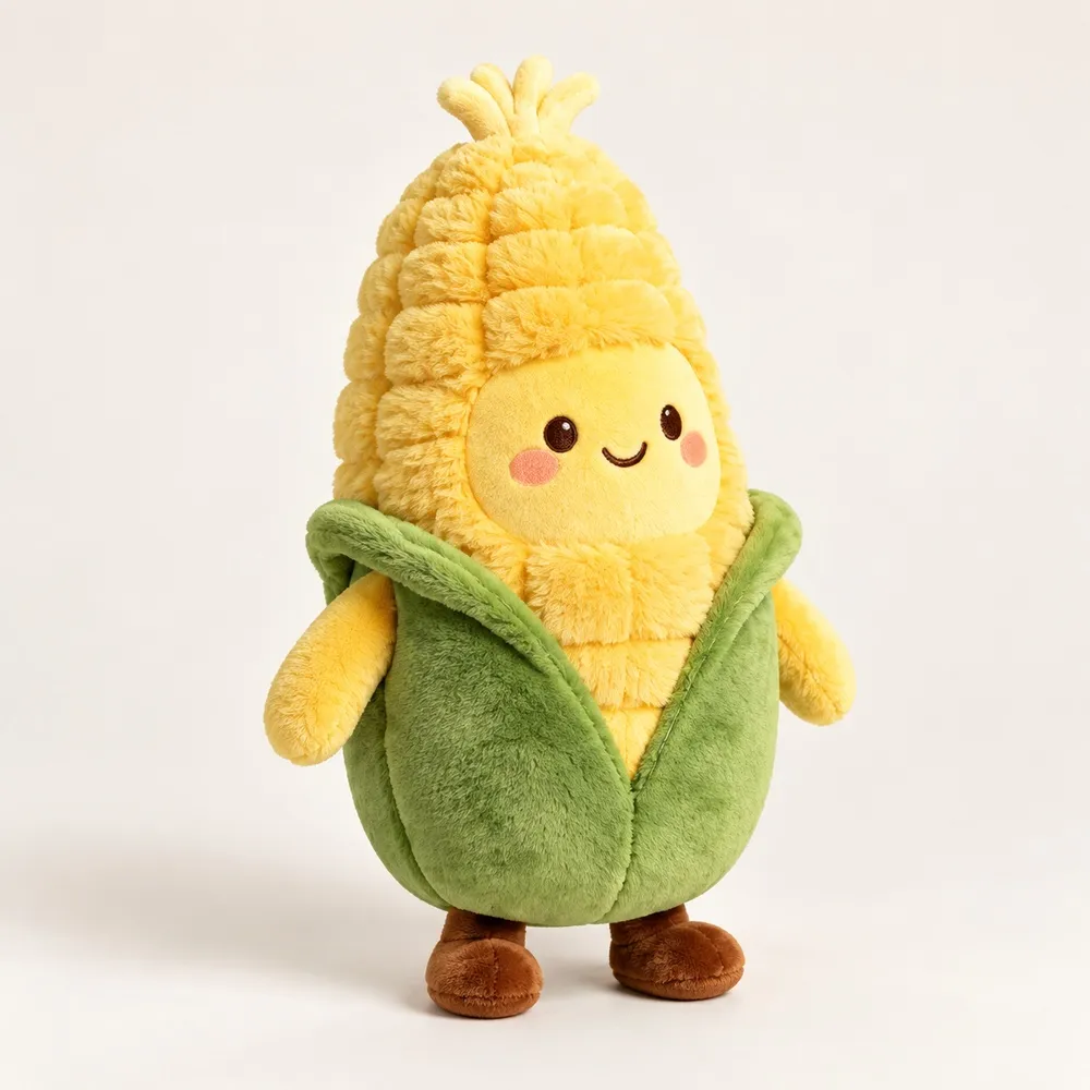 PLUSHIP Corn Plush Toy – Brown Feet - product view 02