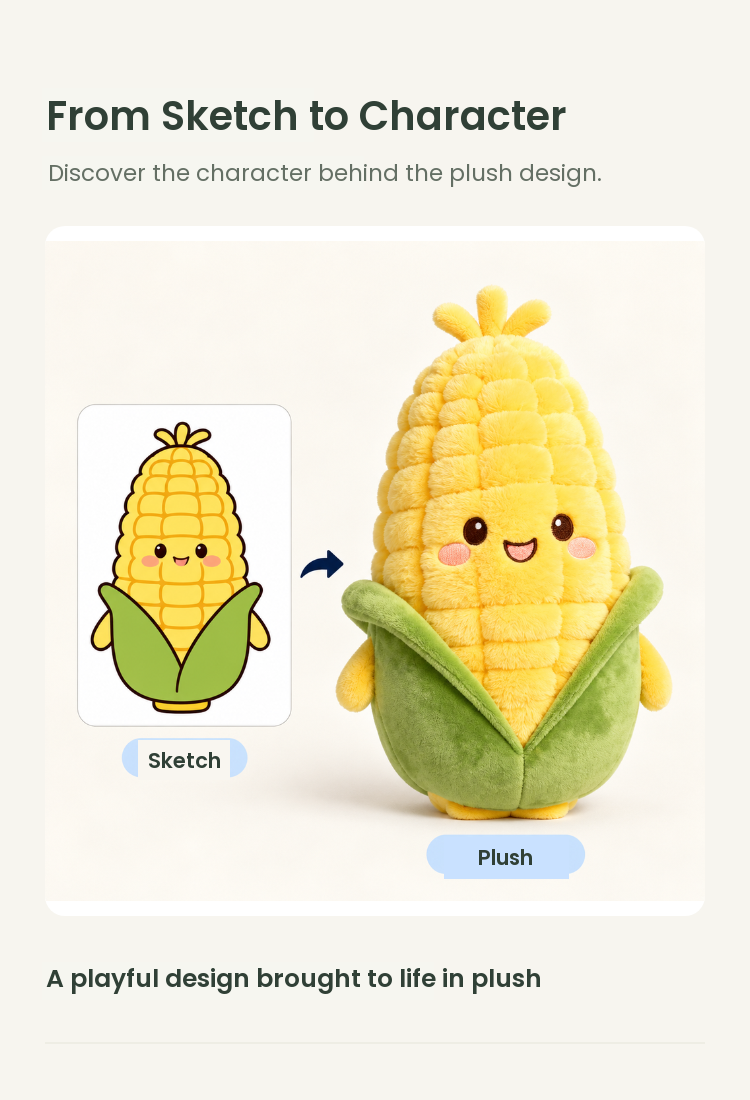 PLUSHIP Corn Plush Toy – Pink Cheeks - detail 04