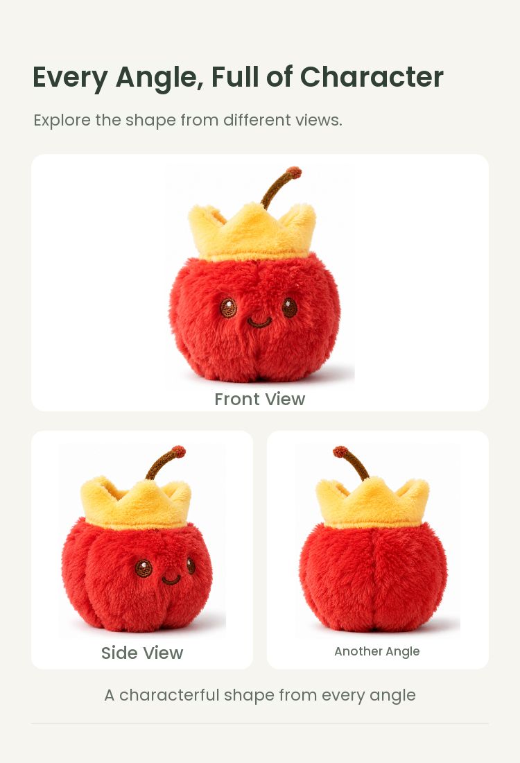 PLUSHIP Crowned Cherry Plush Toy - detail 04