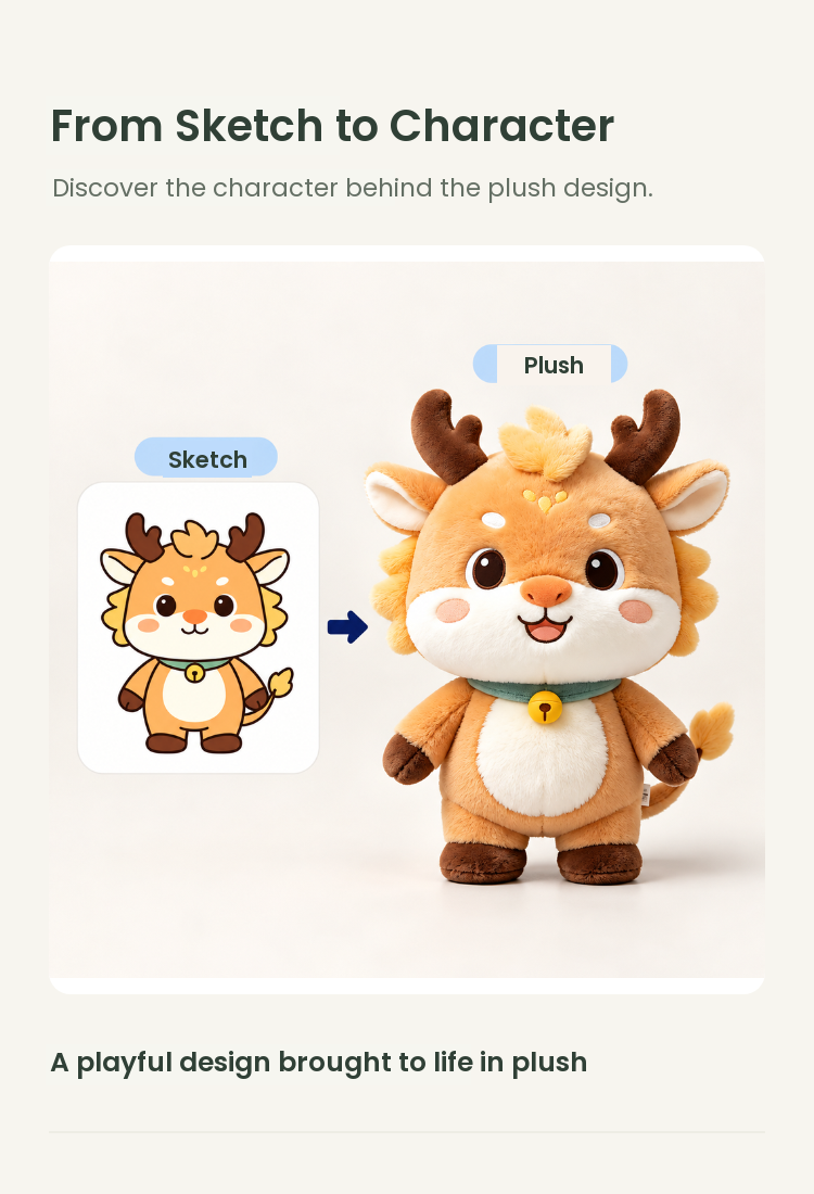 PLUSHIP Dragon Plush Toy – Bell Collar - detail 04