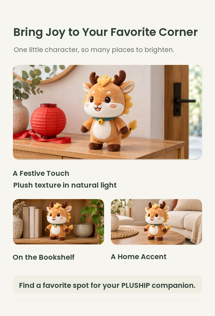 PLUSHIP Dragon Plush Toy – Bell Collar - detail 05