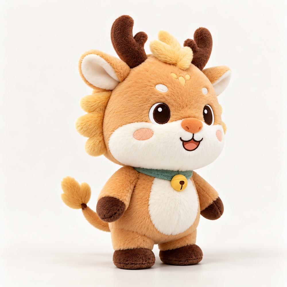 PLUSHIP Dragon Plush Toy – Bell Collar - product view 02