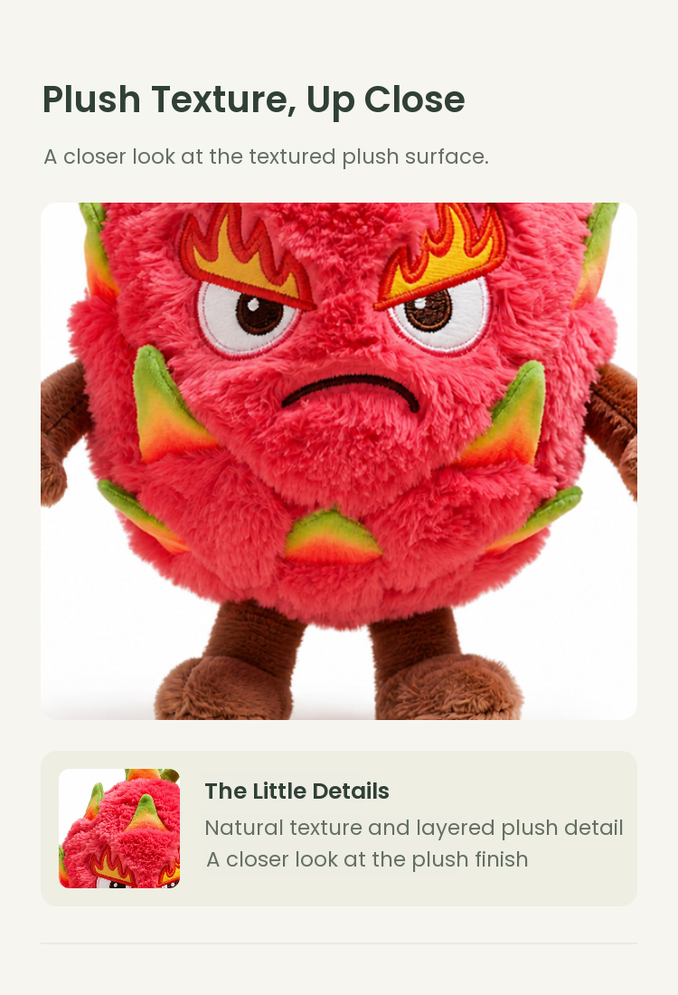 PLUSHIP Dragon Fruit Plush Toy - detail 02