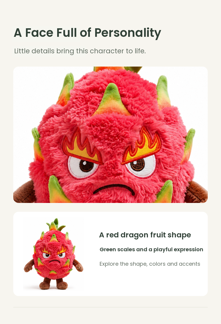 PLUSHIP Dragon Fruit Plush Toy - detail 03