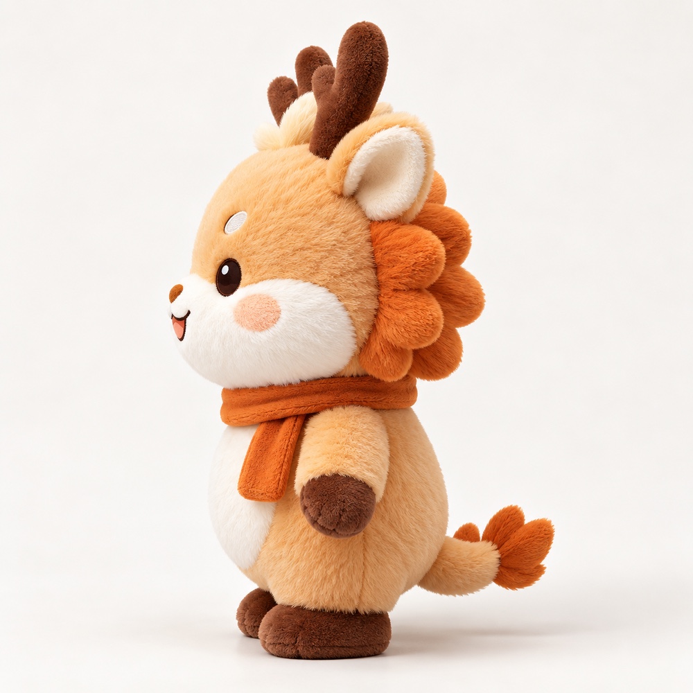 PLUSHIP Dragon Plush Toy – Orange Scarf - product view 03