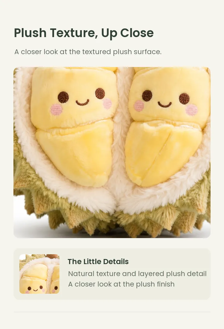 PLUSHIP Durian Plush Toy - detail 2