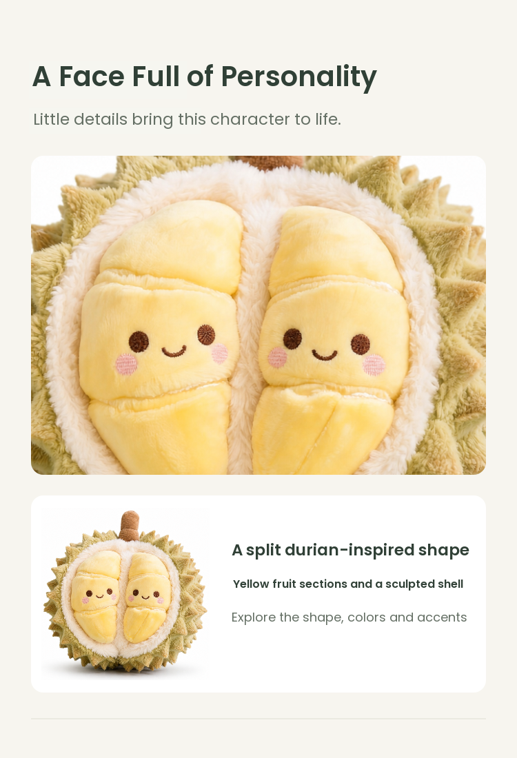 PLUSHIP Durian Plush Toy - detail 03