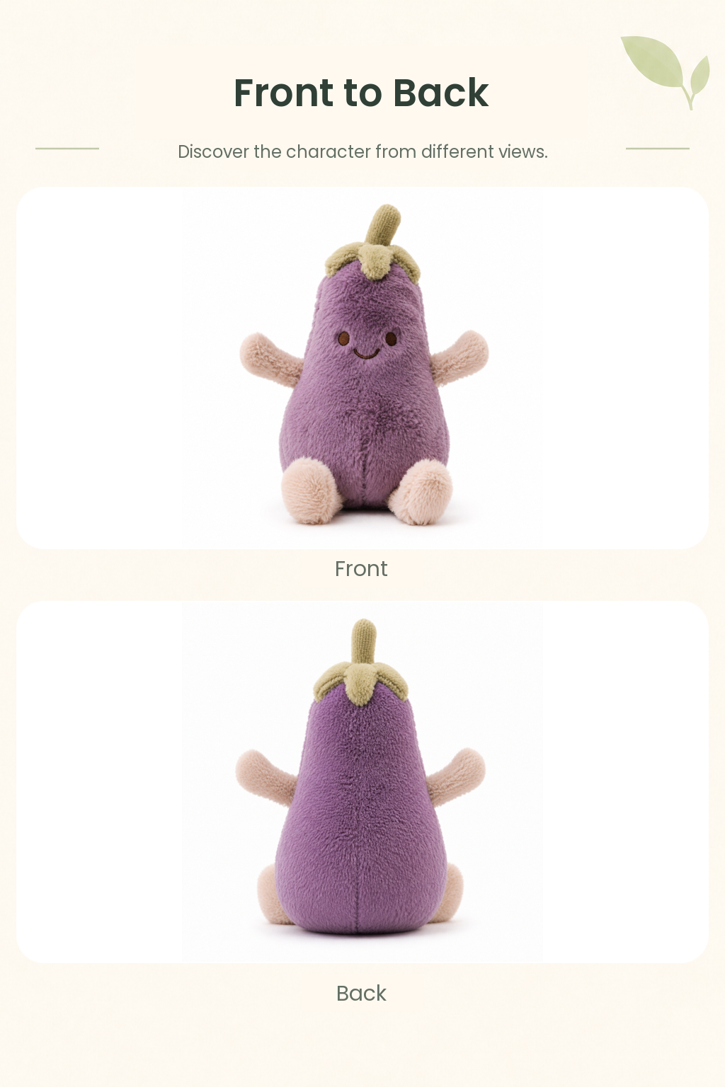 PLUSHIP Eggplant Plush Toy - detail 05