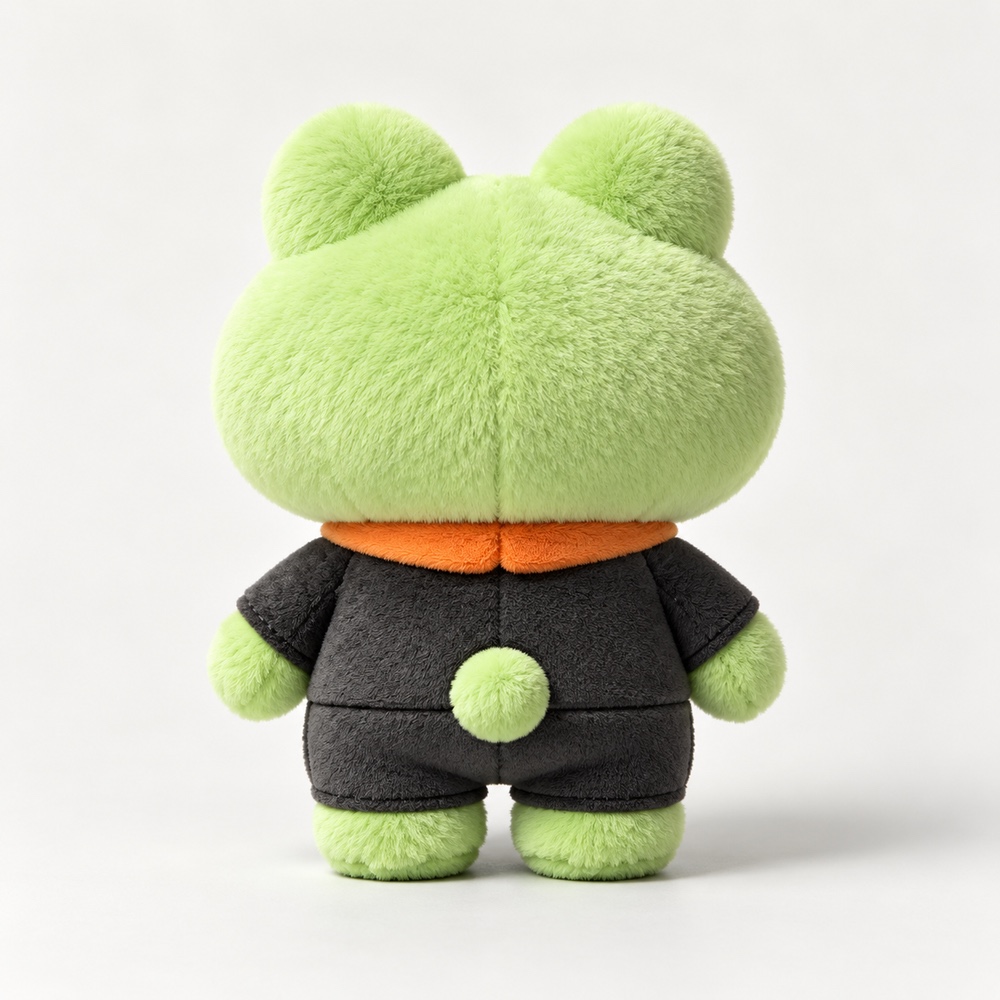 PLUSHIP Frog Plush Toy – Black Jacket - product view 04