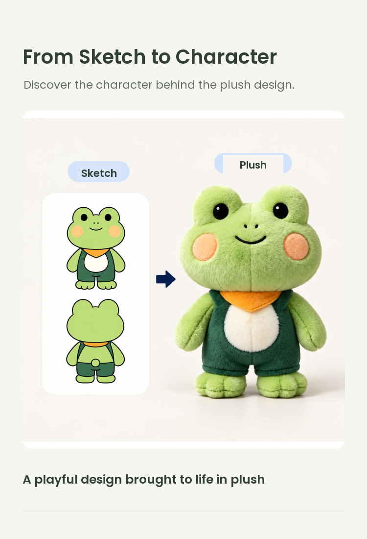 PLUSHIP Frog Plush Toy – Green Jacket - detail 04