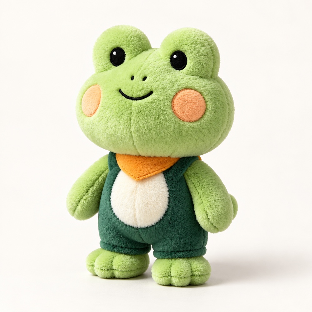 PLUSHIP Frog Plush Toy – Green Jacket - product view 01