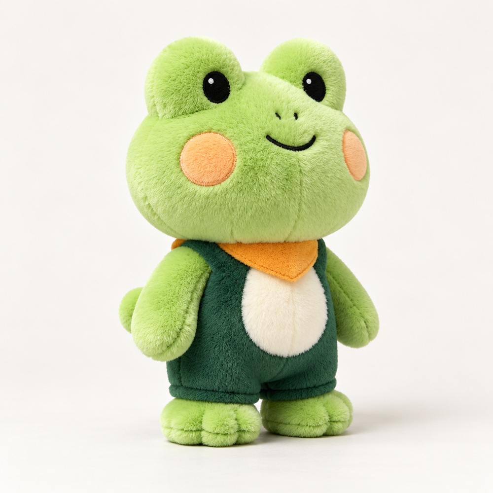 PLUSHIP Frog Plush Toy – Green Jacket - product view 02
